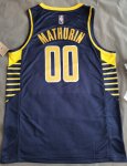 Maillot de Basket #00 Mathurin Indiana Pacers 22-23 Bleu ave diamond logos Imprimé